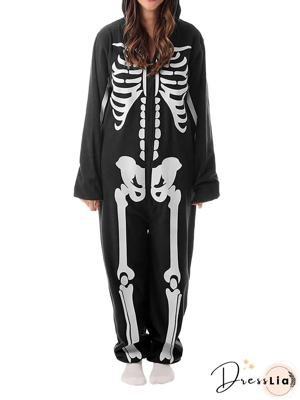 Skull Party Print High Elastic loose h-line regular plus size parents children sets