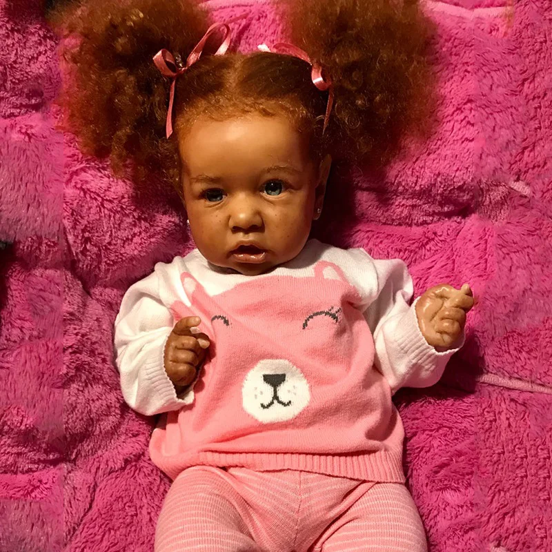 Hispanic 20" Handmade Amari Black Reborn Toddlers Baby Doll Girl with Heartbeat💖 & Sound🔊 -Creativegiftss® - [product_tag] Creativegiftss®