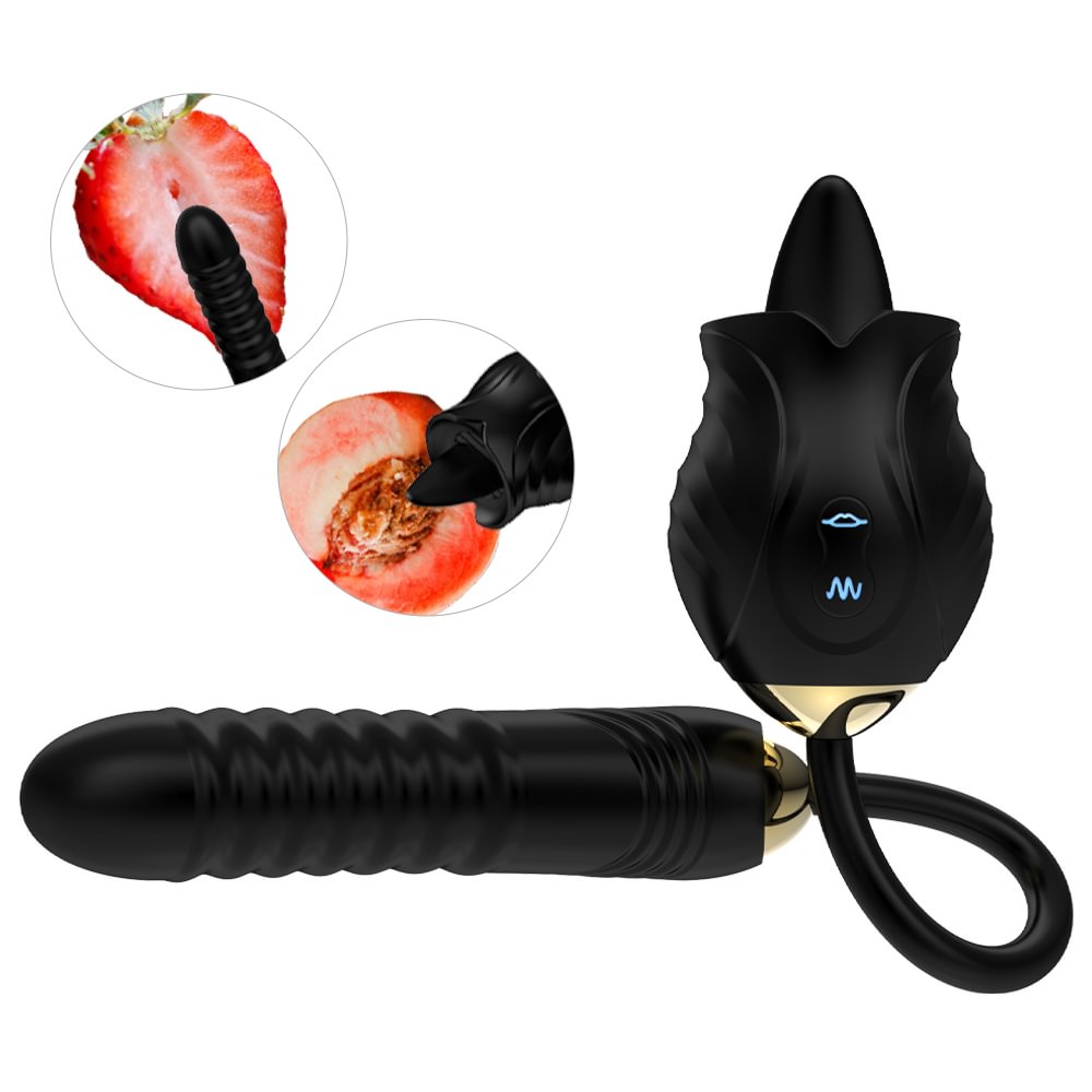 New Rose Toy Warming G-spot Tongue Licking Vibrator,rose toy,rose vibrator,rose sex toy,the rose toy