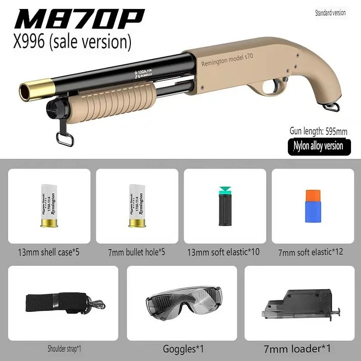 XYL M870P X996 Shorty Shotgun | Shell-Eject Dart & Gel Blaster