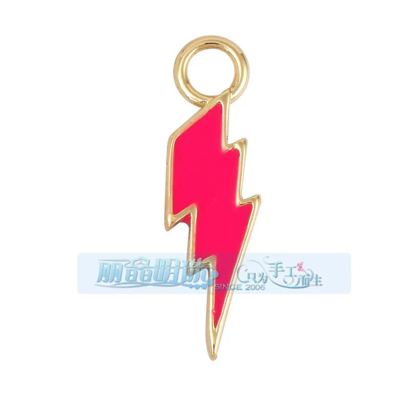 1 Piece 27*7.5mm 6*24mm Copper Lightning Pendant Jewelry Accessories