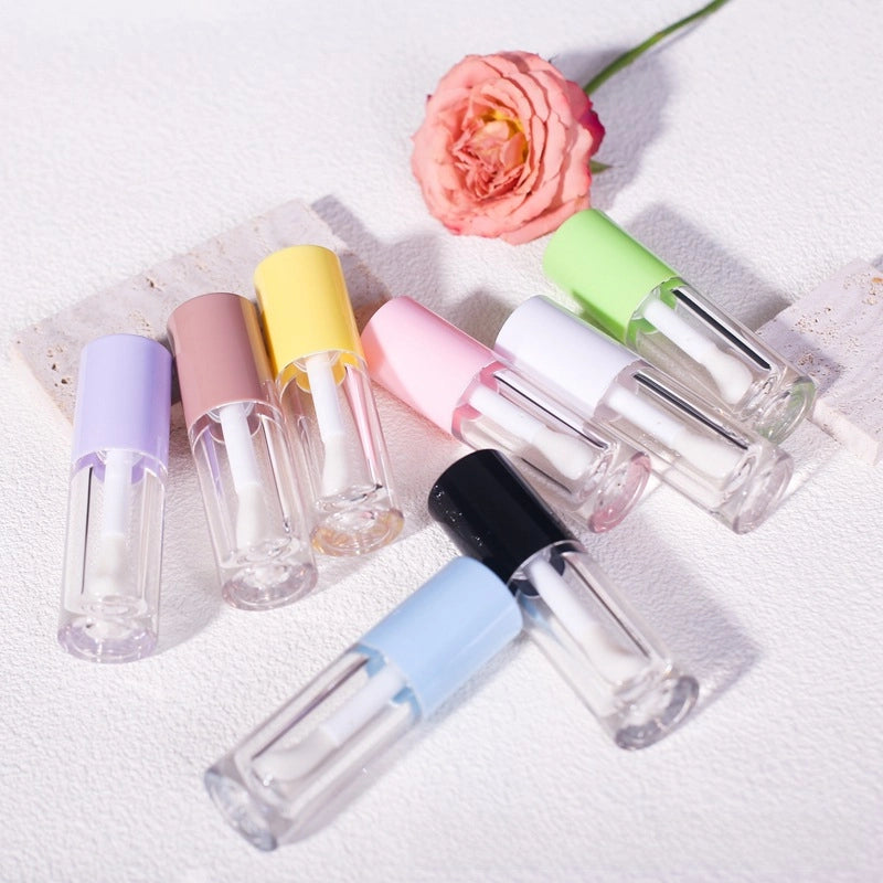 In Stock Free Shipping 6ML Large Capacity Lip Gloss Sub-bottle Lip Glaze Empty Tube Large Brush Head Concealer Round Tube Cosmetic Packaging Material