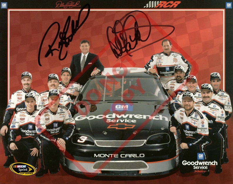 Dale Earnhardt Richard Childress 8.5x11 Autographed Signed Reprint Photo Poster painting