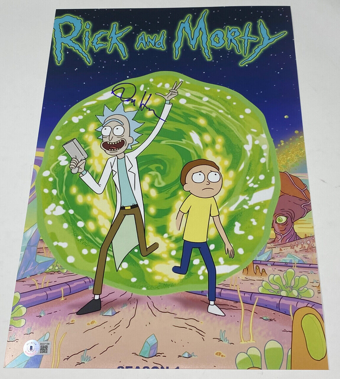 Dan Harmon Signed Autograph 12x18 Poster Photo Poster painting Rick & Morty Creator Beckett COA