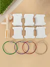 Cross Stitch Floss Bobbin Organizer Kit - 100 Bobbins, Jump Rings, Mini Bobbin Winder & Blank Labels tapestrymarket