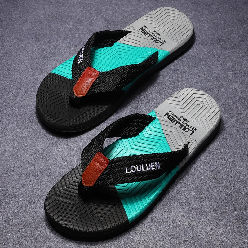 Letclo™ Fashion Contrasting Color Beach Flip-Flops letclo Letclo