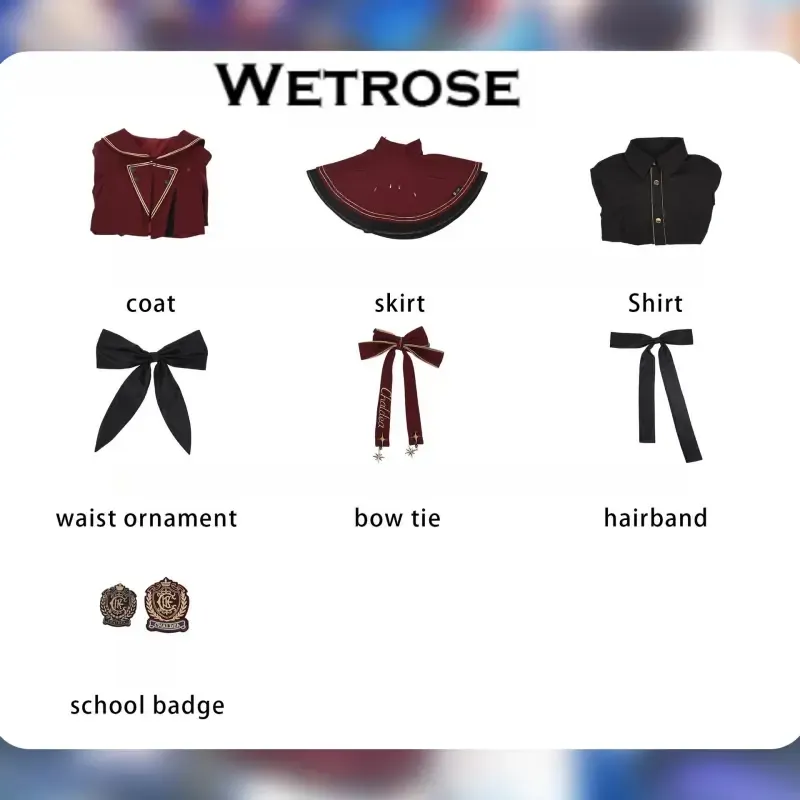 [Wetrose] Pre-Order School Uniform Game Outfit Cosplay Costume 