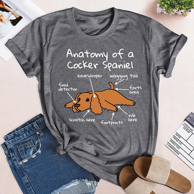 Anatomy Of A Cocker Spaniel T-Shirt-03340-Annaletters