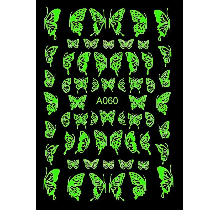 Holographic Butterfly Designs Sticker Nail Decal DIY Slider for Manicure Nail Art Watermark Manicure Decor-Nail Inspo