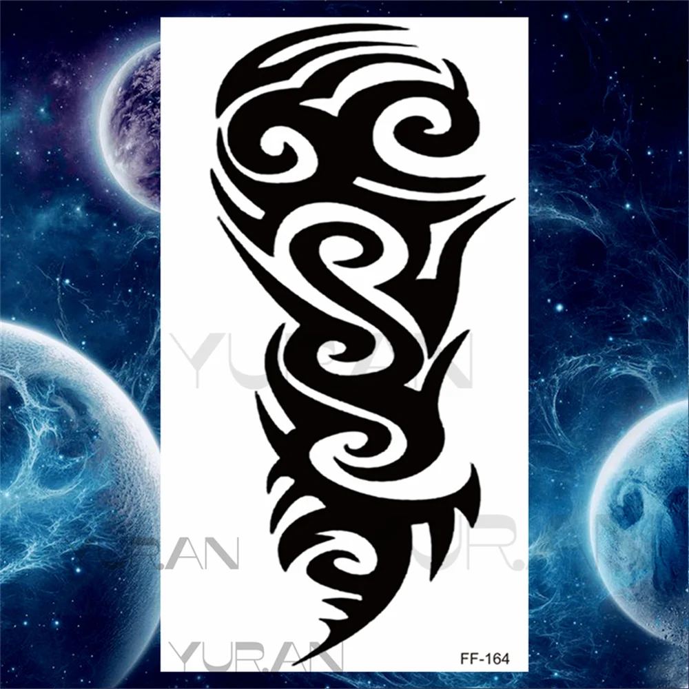 Sdrawing Scary Temporary Tattoos For Men Women Realistic Wolf Forest Lion Tiger Vampire Compass Fake Tattoo Sticker Arm Body Tatoos