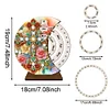Flower Cross Diamond Painting Unique Wooden Rotating Calendar for Home Office
