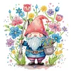 >SALE<5D DIY Partial Special Shaped Drill Diamond Painting Flower Gnome Decor 30x30cm
