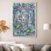 >SALE<Full Embroidery Cotton Thread14CT Print Tiger Mother and Son Cross Stitch36x50cm