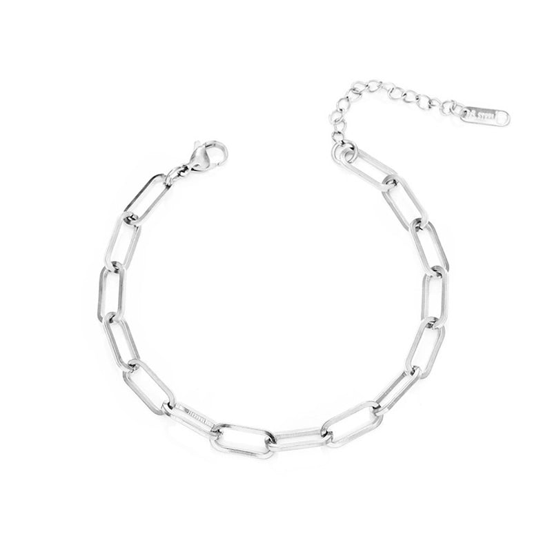 Basic Minimalist Geometric 304 Stainless Steel Bracelets In Bulk