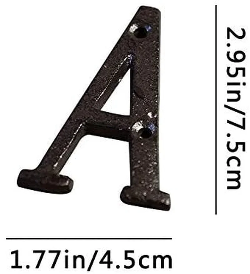 Iron Numbers Metal Letters Vintage Cast Iron Home Address Number Solid Metal Gate Number Matching Screws Home Decor