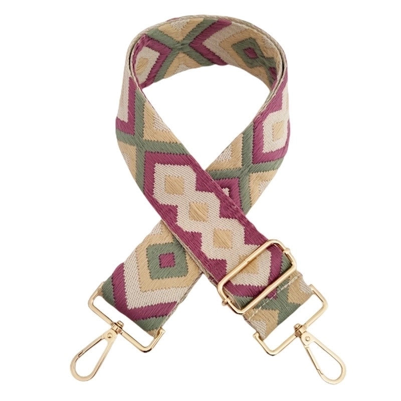 All Seasons Polyester Cotton Color Block Bag Strap