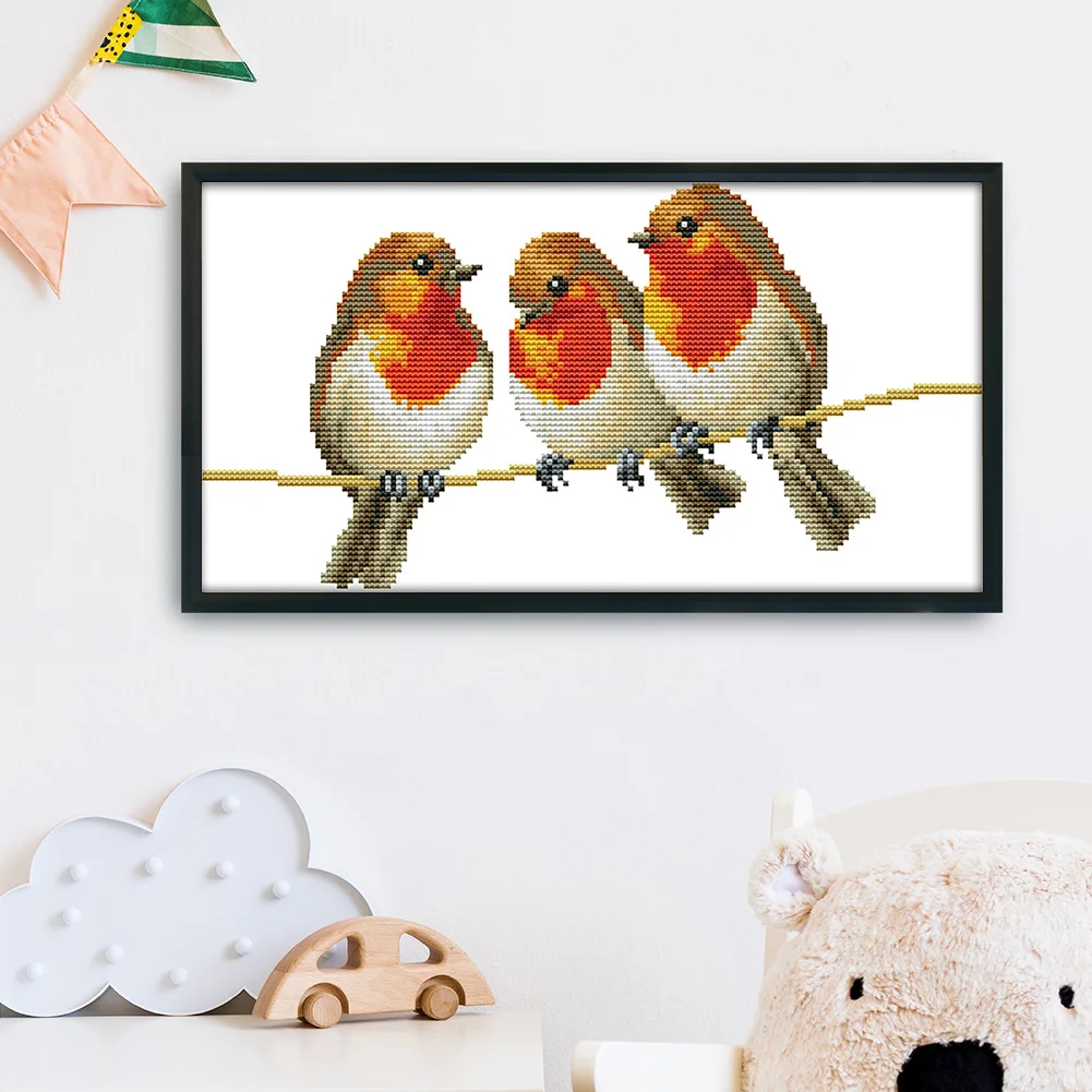 14ct Stamped Cross Stitch - Bird(34*19cm)