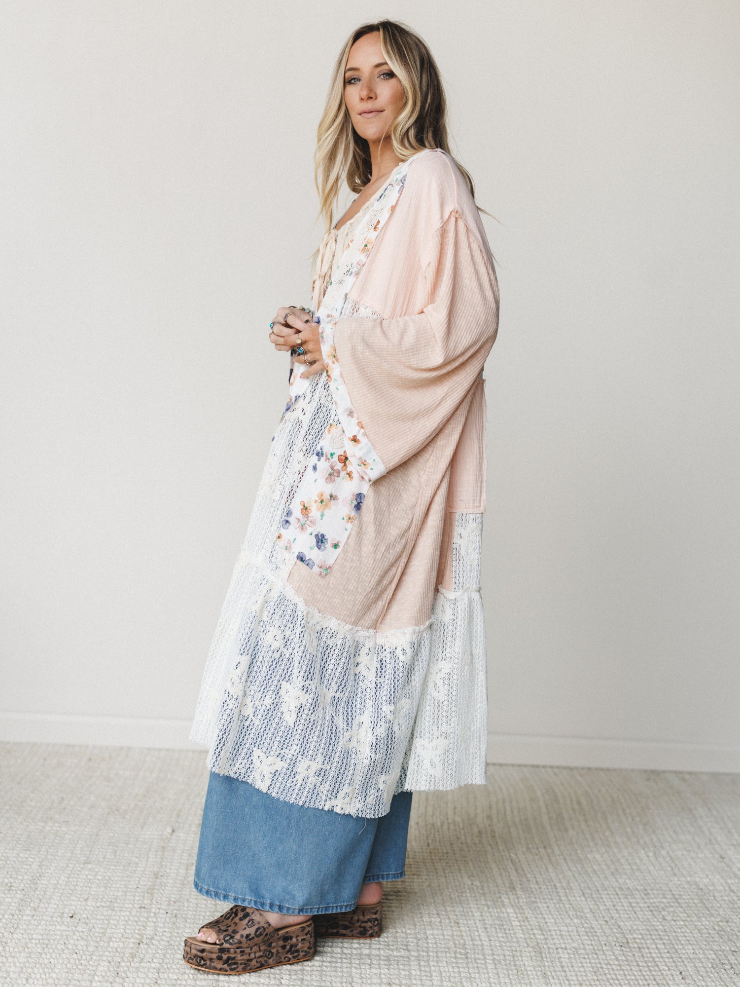 Sweet Sunday Kimono - Coral Peach