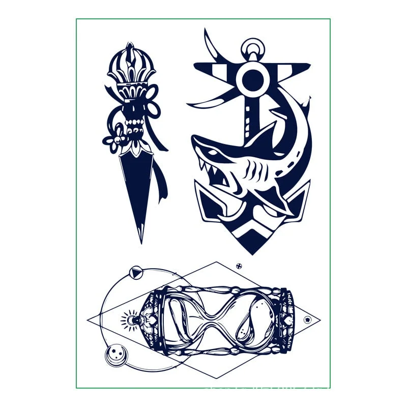 New semi-permanent juice herbal tattoo stickers waterproof long-lasting men and women tattoo text simulation tattoo stickers