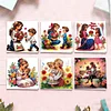 6pcs Diamond Painting Mothers Day Greeting Card with Envelope for Family Friends Holiday Gift Congratulations