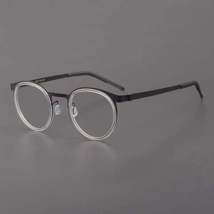 Linden Vintage Simple Full Frame Flat Lens Glasses Frame For Men Women ...