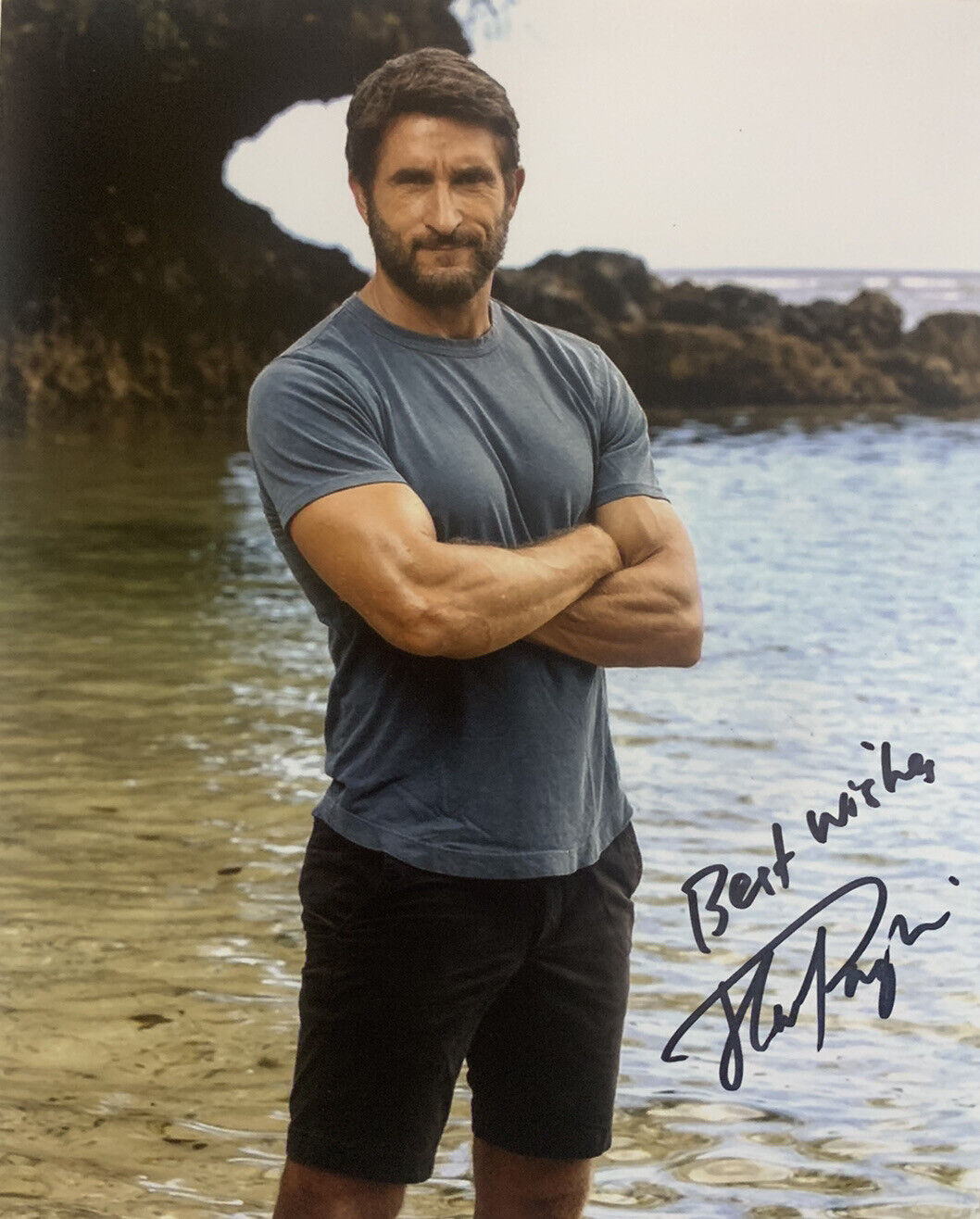 JONATHAN LAPAGLIA SIGNED 8x10 Photo Poster painting AUSTRALIAN SURVIVOR SHOW AUTOGRAPH COA