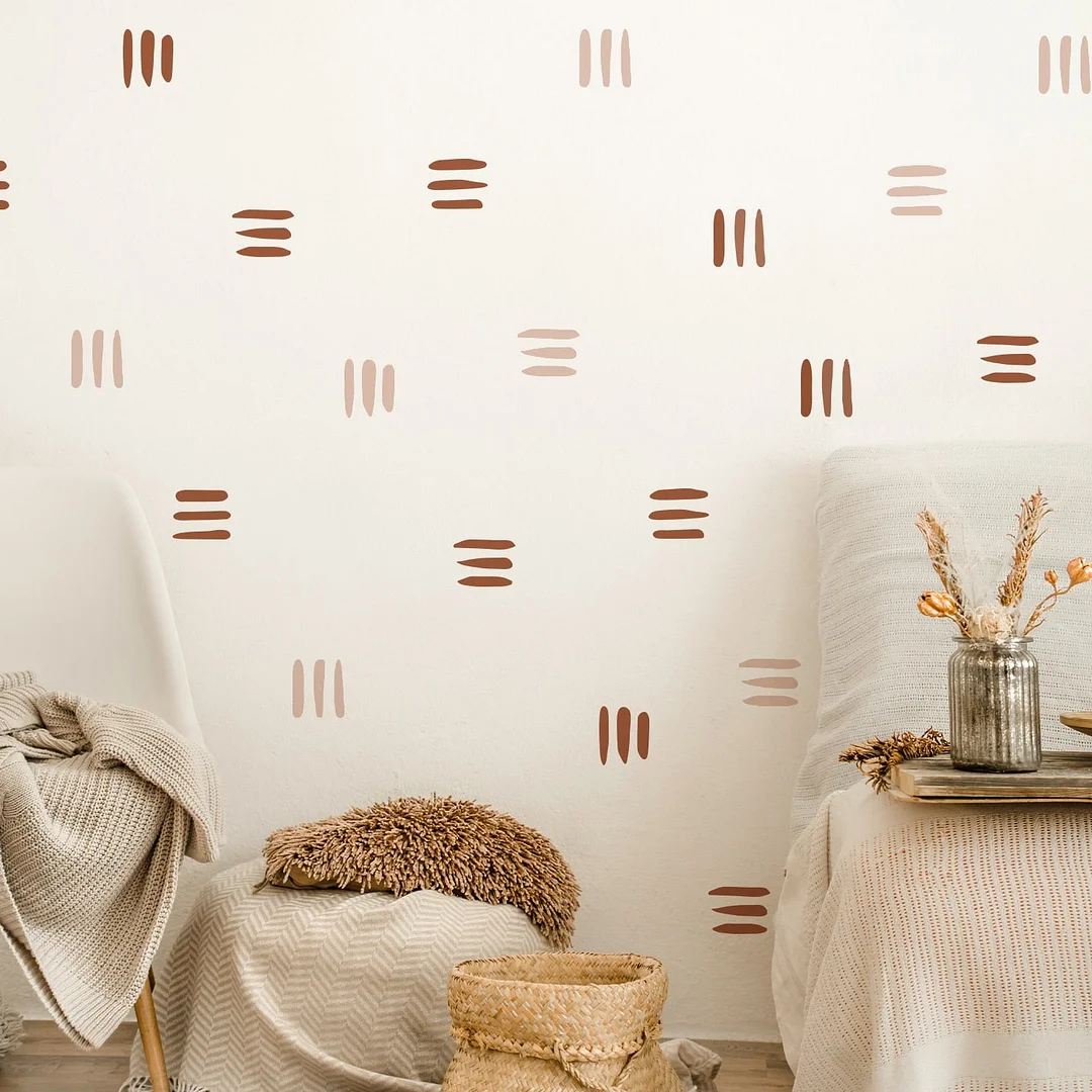 Creative Cartoon Boho Line Wall Sticker for Kids Room Baby Nursery Girls Boys Living Room Nordic Home Decoration Vintage Decal