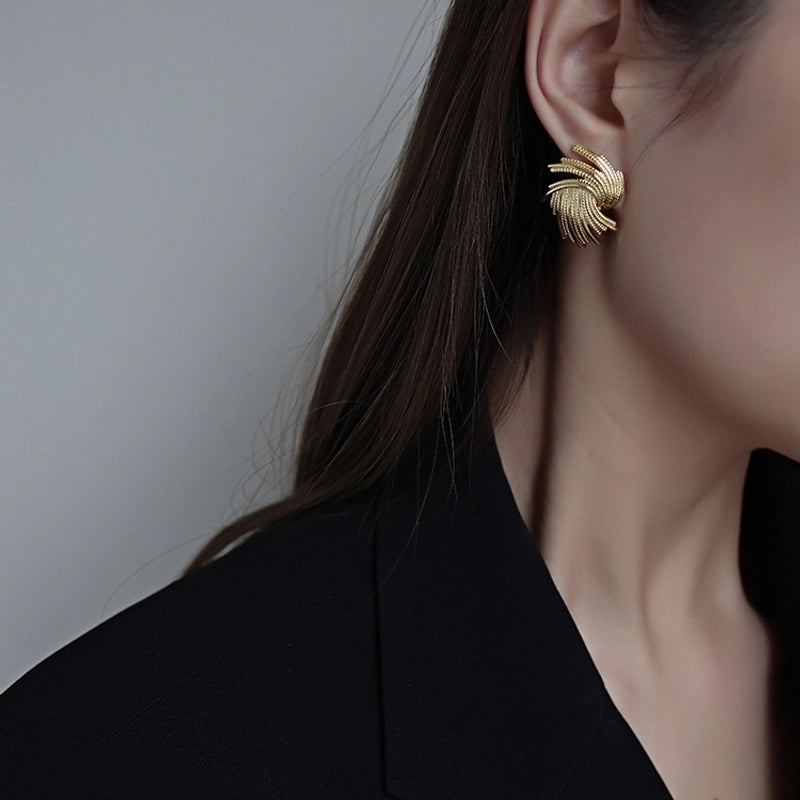 1 Pair Minimalist Geometric Plating Titanium Steel 18K Gold Plated Ear Studs