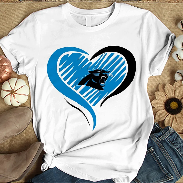 Carolina Panthers Women's White Relaxed T-Shirt