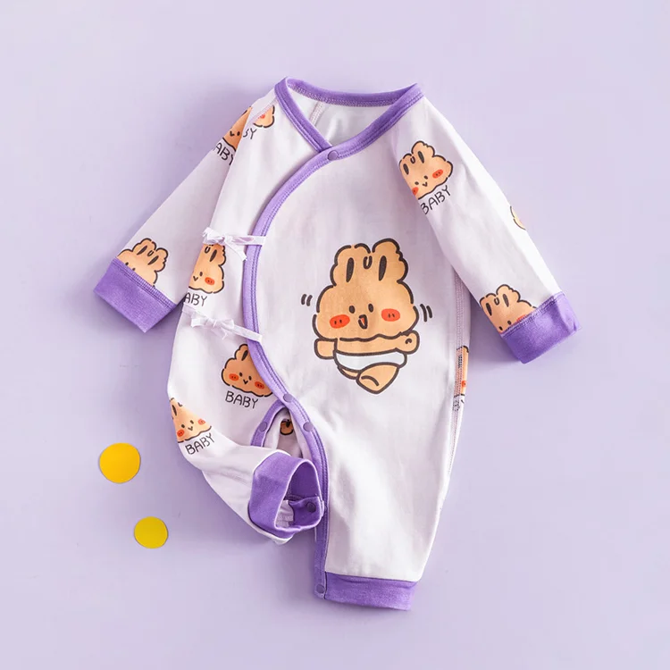 New Born Baby Onepiece Organic Cotton Rabbit Sleepsuit