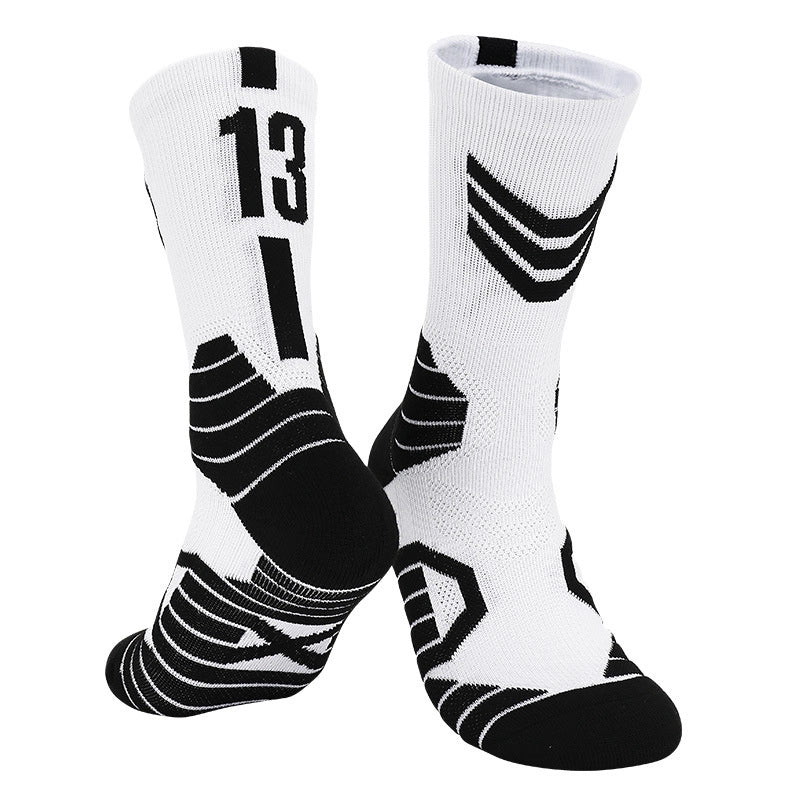 Curry Professional Basketball Socks Men’s High-top Breathable Combat Socks Training Mid-calf Socks Non-slip Sports Socks Men’s