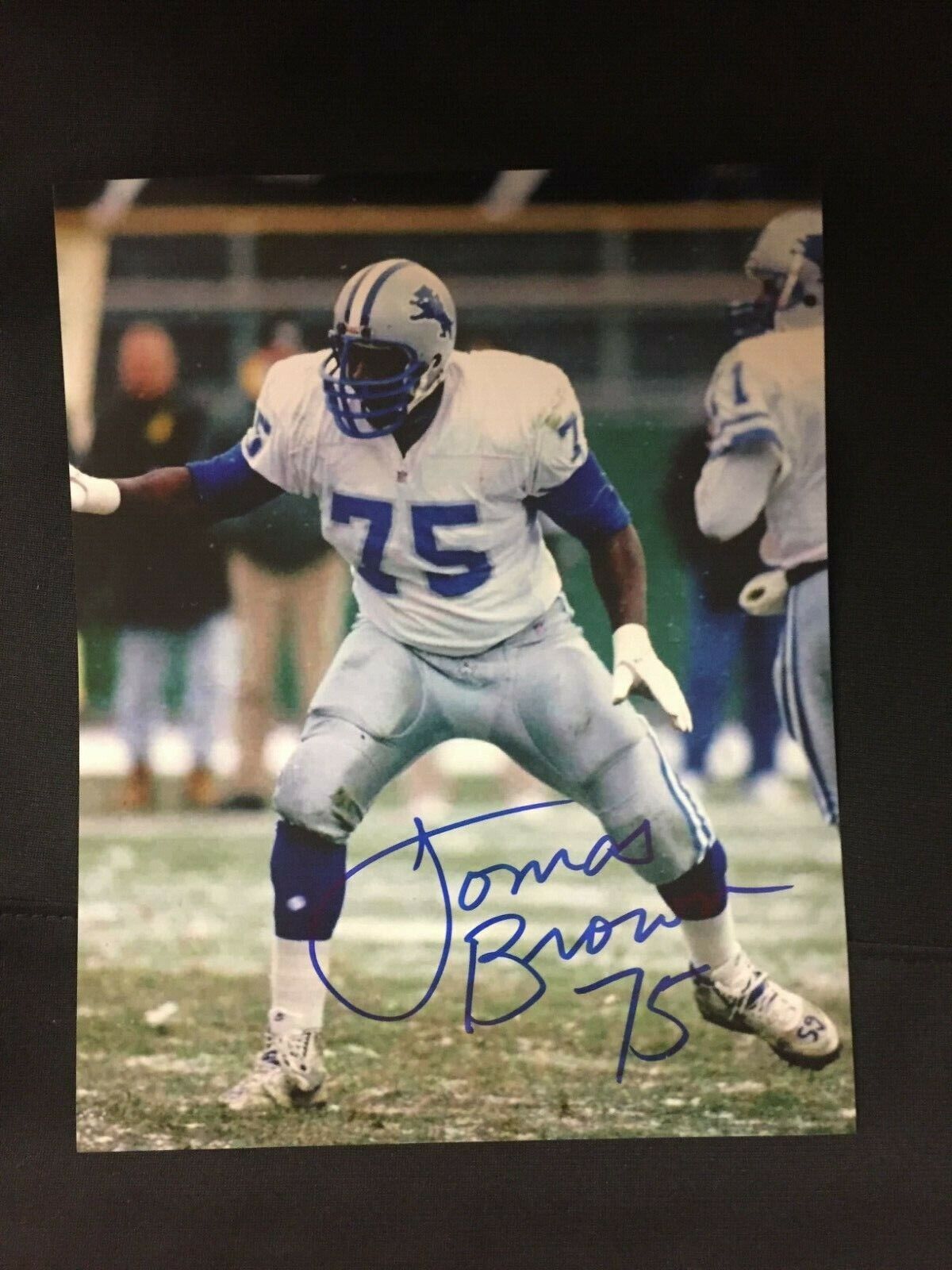 Lomas Brown Autographed Signed 8x10 Photo Poster painting Detroit Lions