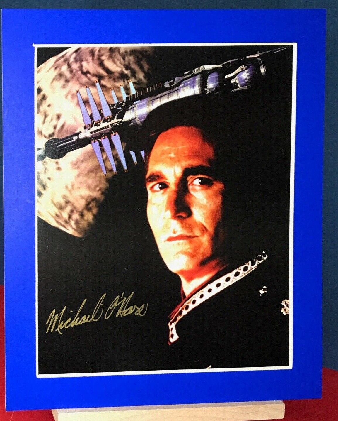 MICHAEL O'HARE Babylon 5 Genuine Authentic Signed 11.5 x 9.5 Mounted Photo Poster painting UACC