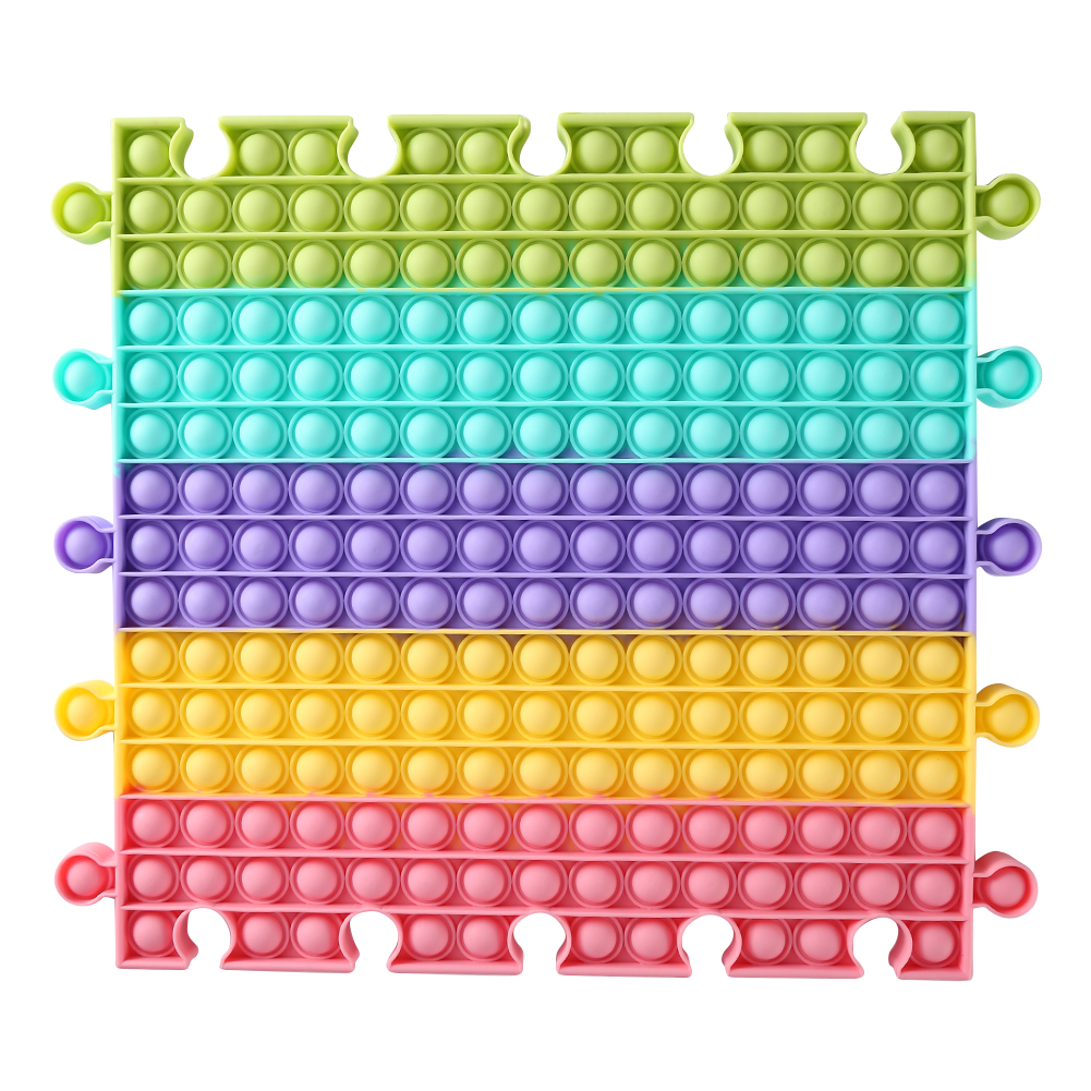 

Push Bubble Fidget Toys Large Splicing Jigsaw Sensory Squeezing Toy Rainbow, 501 Original