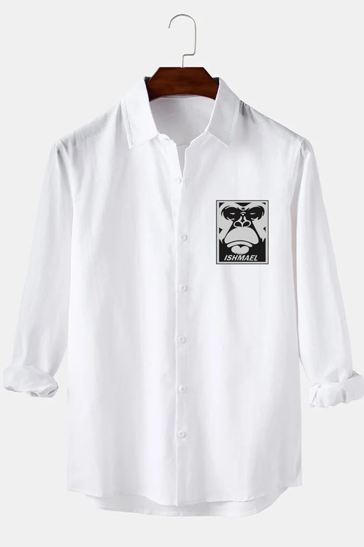 White Gorilla Logo Long Sleeve Shirt