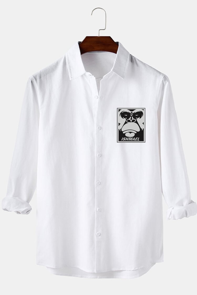 White Gorilla Logo Long Sleeve Shirt