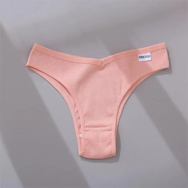 FINETOO Cotton Thongs Women Panties M-XL Sexy Underpants Women Underwear Comfortable Briefs Soft Panty Female Lingerie New