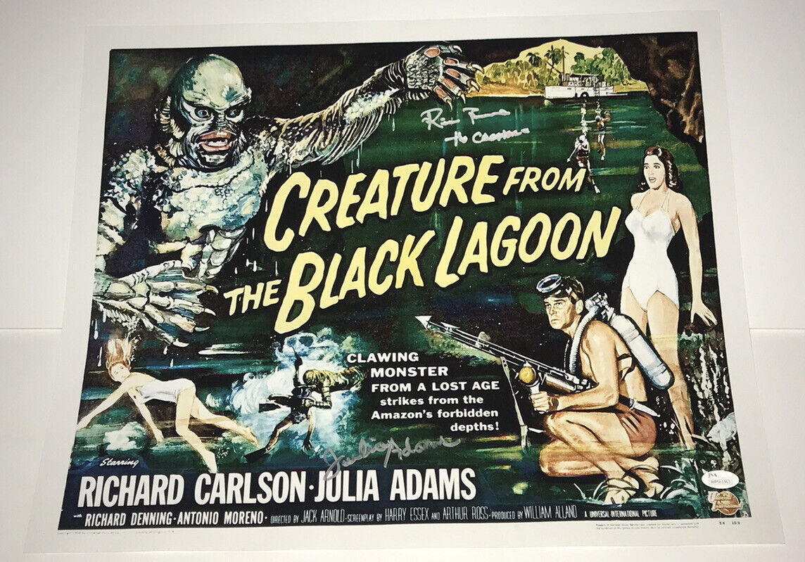 RICOU BROWNING & JULIA ADAMS Creature Black Lagoon 16x20 Photo Poster painting Signed JSA COA WP