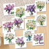 12Pcs Bouquet DIY Diamond Painting Greeting Cards for Adult Holiday Gifts