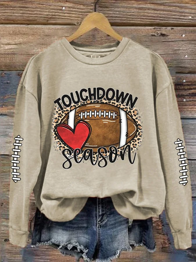 Women's Touchdown Season Football Lover Casual Sweatshirt