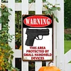 Warning This Area Protected By Samll Handheld Devices - Wooden Signs - 30*40cm