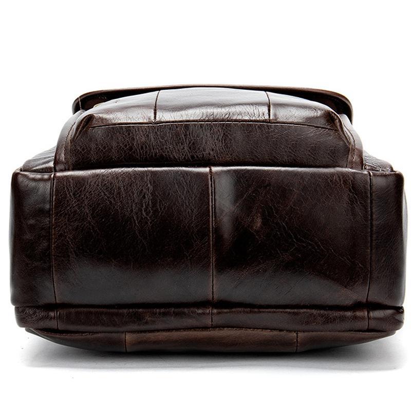 Men's Retro Casual Leather Business Handbag Crossbody Bag