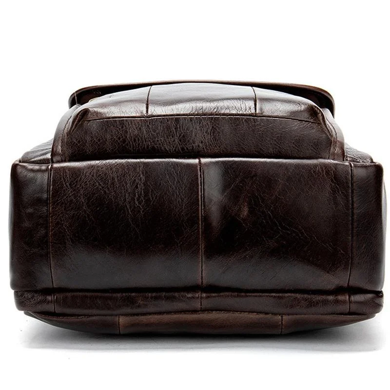 Men's Retro Casual Leather Business Handbag Crossbody Bag