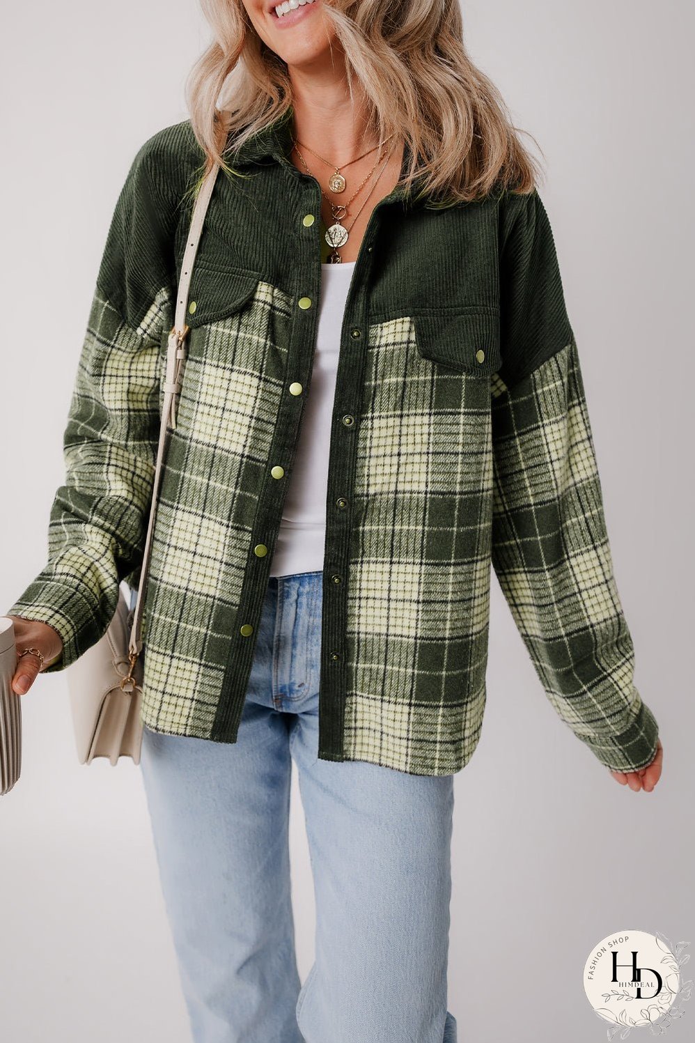 Plaid Zip-Up Hooded Coat with Pockets