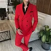 Red Double Breasted Suit 2-Piece