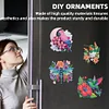 12 STÜCKE 2d flache DIY Diamant Kunst Kühlschrank Aufkleber für Wohnkultur (Libelle)