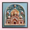 Paper Quilling Castle-14CT Stamped Cross Stitch 40*40cm/15.75*15.75in tapestrymarket