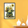 Frog And Sunflower- 18CT Stamped Cross Stitch 20*30cm/7.87*11.81in