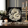 DIY Pearl Painting Dragon for Home Wall Decor with Frame(30x30cm)