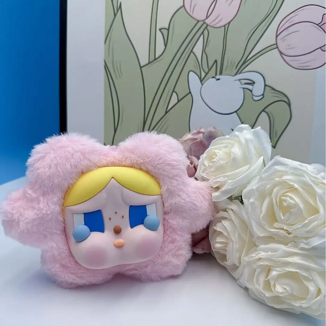 New crying baby earphone bag, vinyl face plush keychain, Southeast cross-border pendant, doll tide play series pendant batch